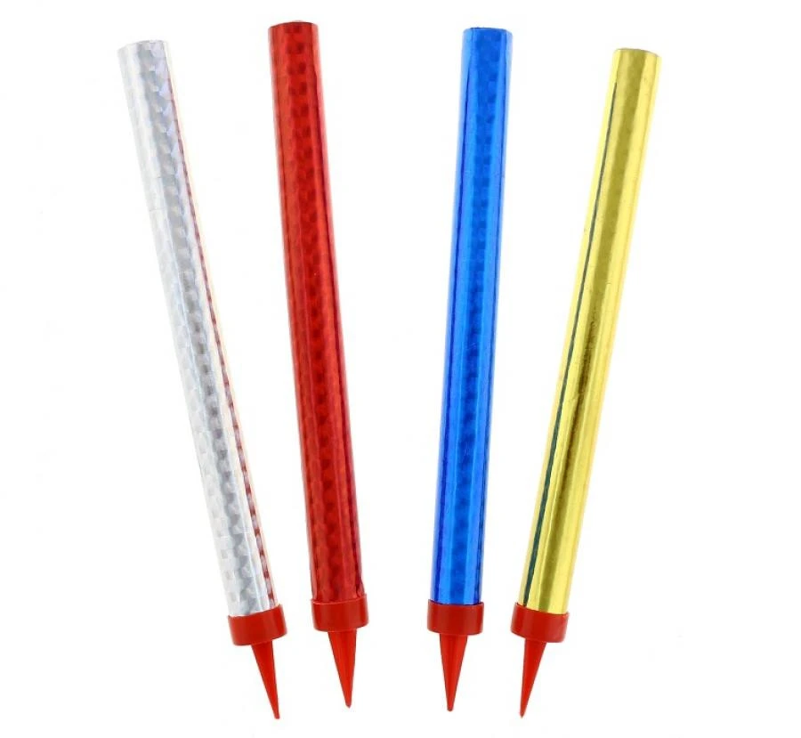 imagine-Artificii pentru tort holografice 4 per set - 18 cm -