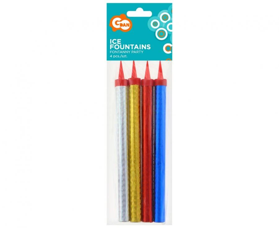 imagine-Artificii pentru tort holografice 4 per set - 18 cm -