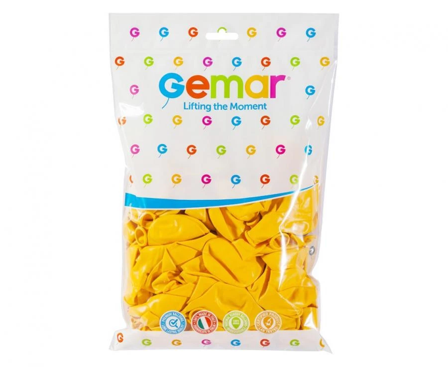 imagine-Set 100 baloane latex Gemar galben inchis