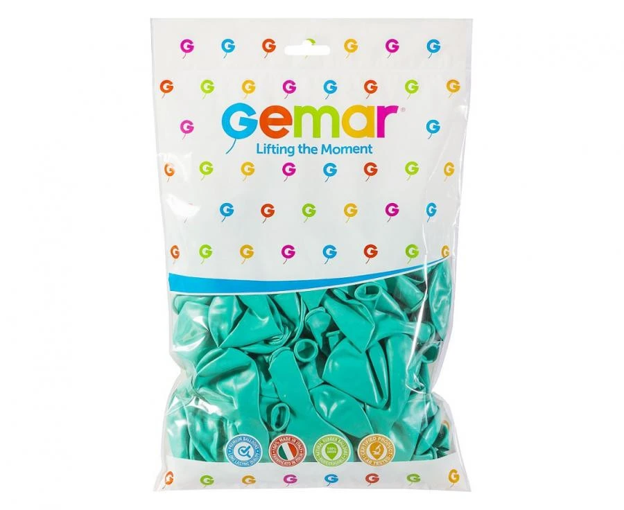 imagine-Set 100 baloane latex Gemar verde turcoaz