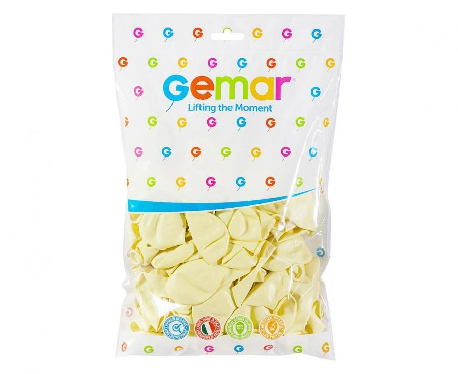 imagine-Set 100 baloane latex Gemar ivory