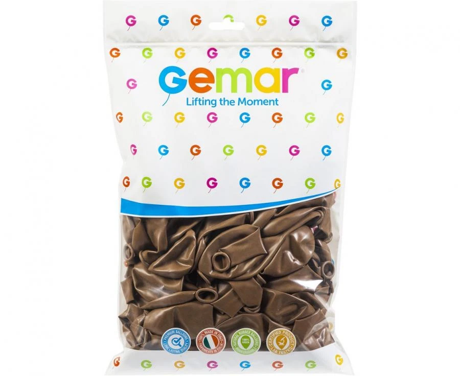 imagine-Set 100 baloane latex Gemar ciocolata