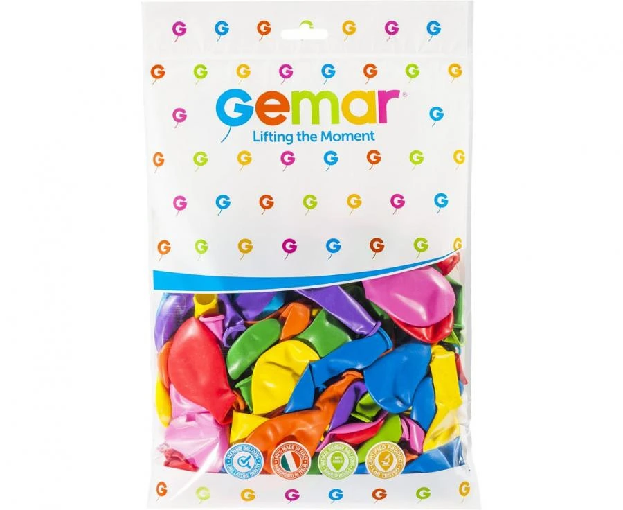 imagine-Set 100 baloane latex Gemar colorate
