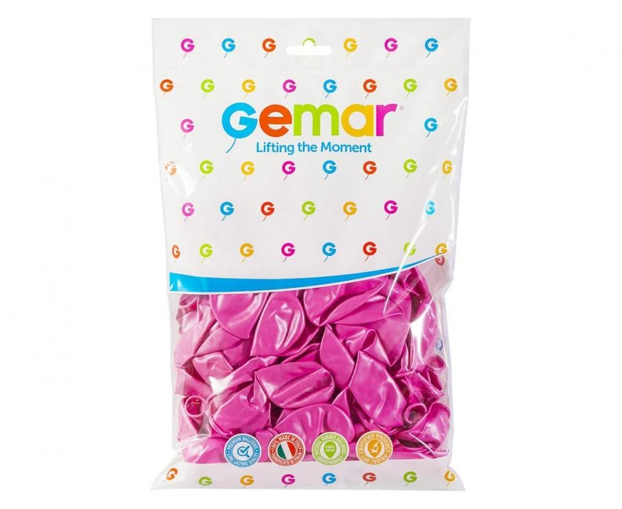 imagine-Set 100 baloane latex Gemar roz metalic