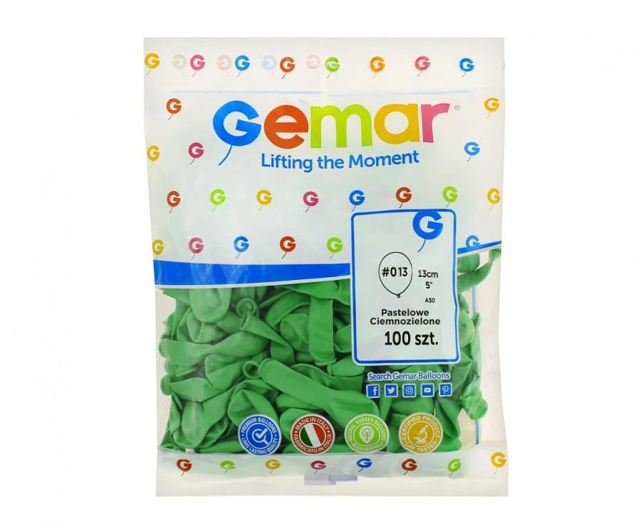 imagine-Set 100 baloane latex Gemar verde pastel 13 cm