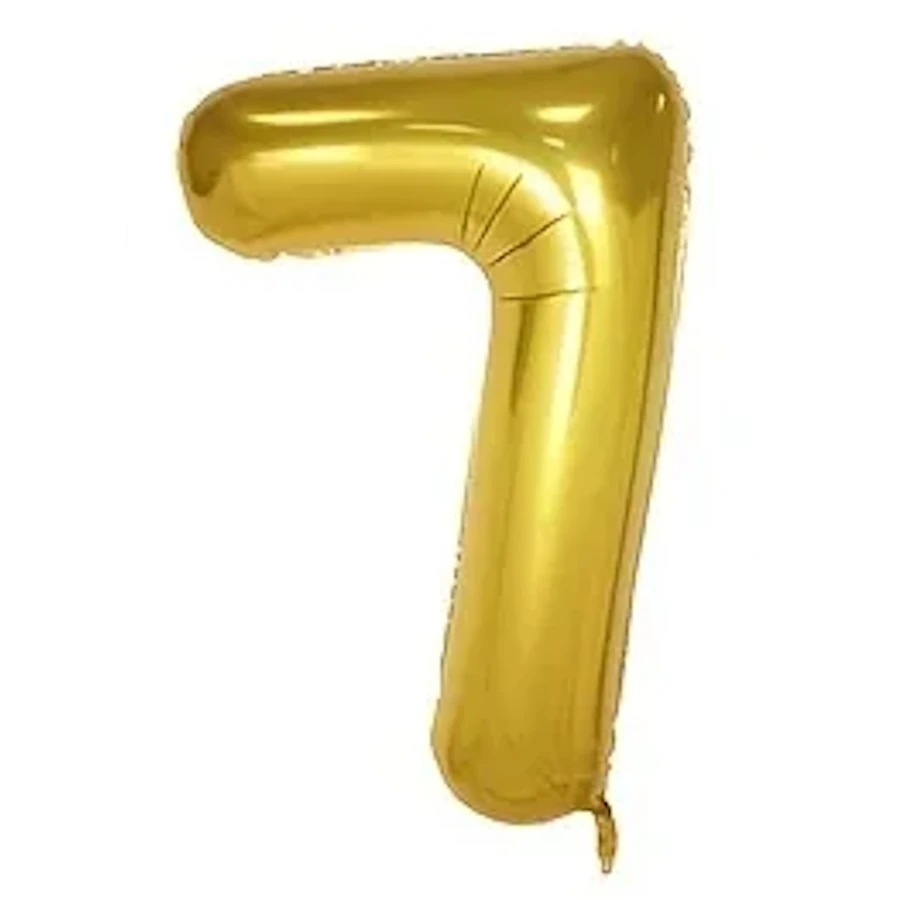 imagine-Balon auriu folie cifra 7 - 35cm