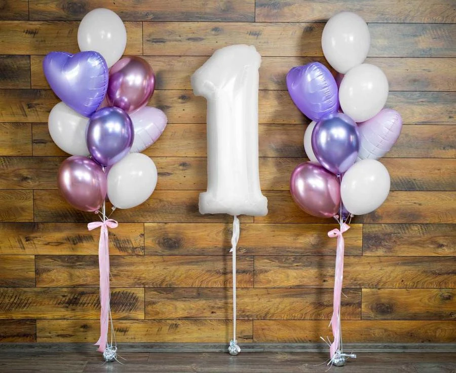 imagine-Balon folie alb perlat cifra 1 – 92cm