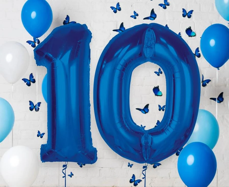 imagine-Balon folie albastru cifra 1 – 92cm