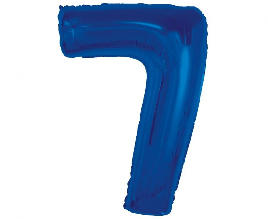 imagine-Balon folie albastru cifra 7 – 92cm