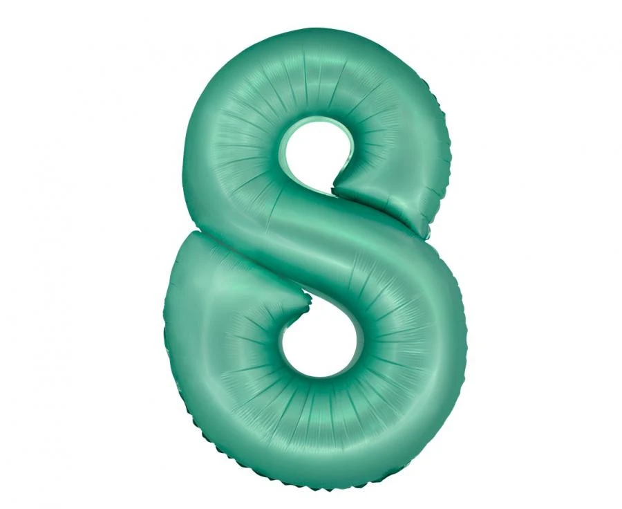 imagine-Balon folie turcoaz cifra 8 – 76cm