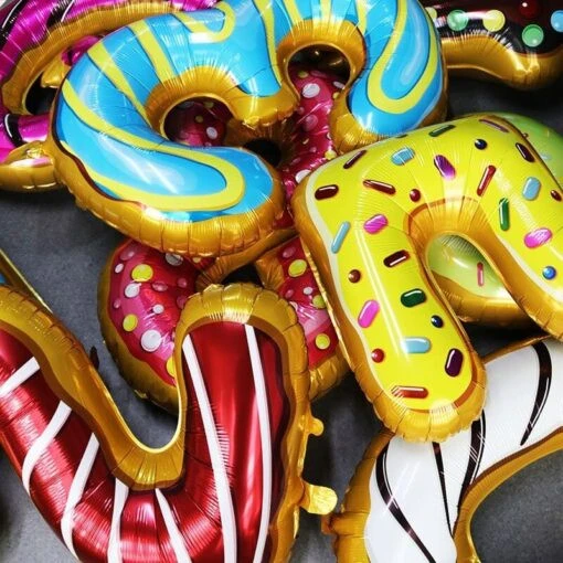 imagine-Balon folie gogoasa cifra 3 – 78cm