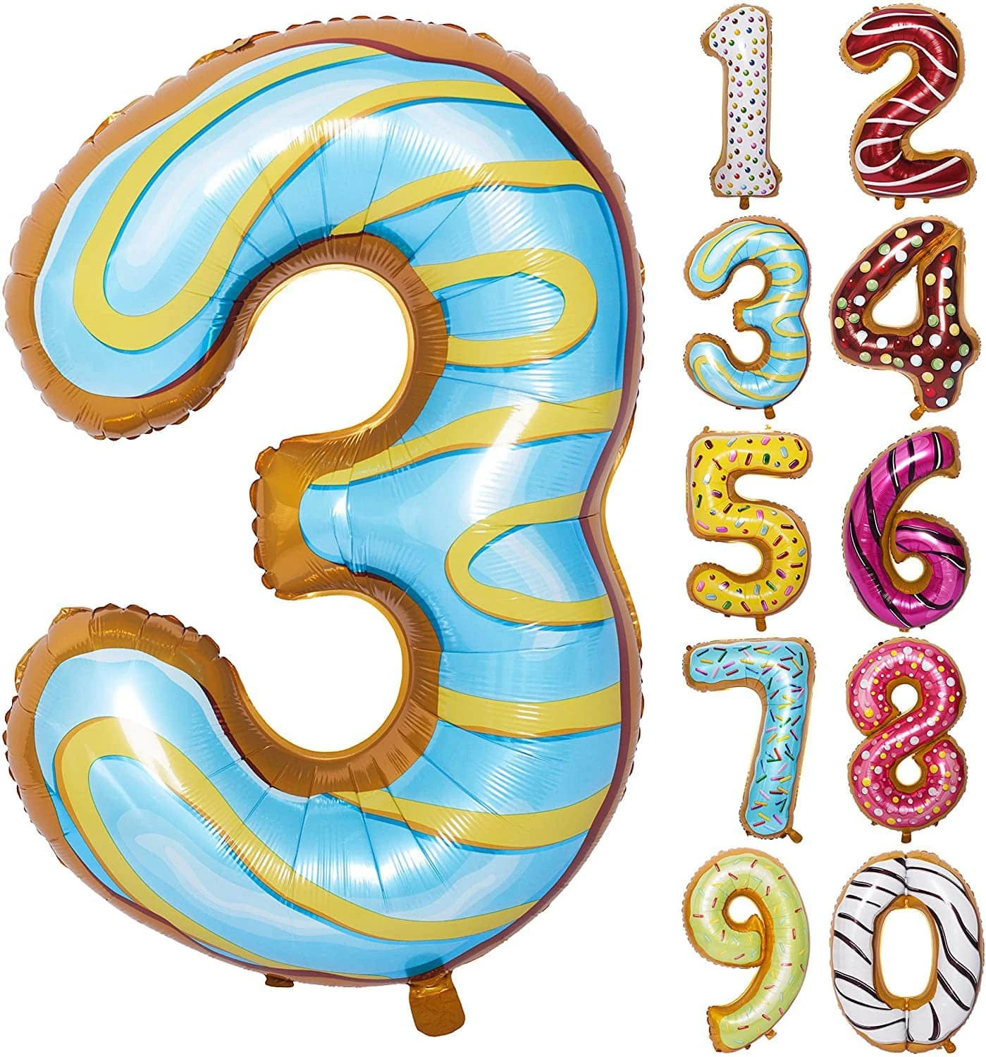 imagine-Balon folie gogoasa cifra 3 – 78cm