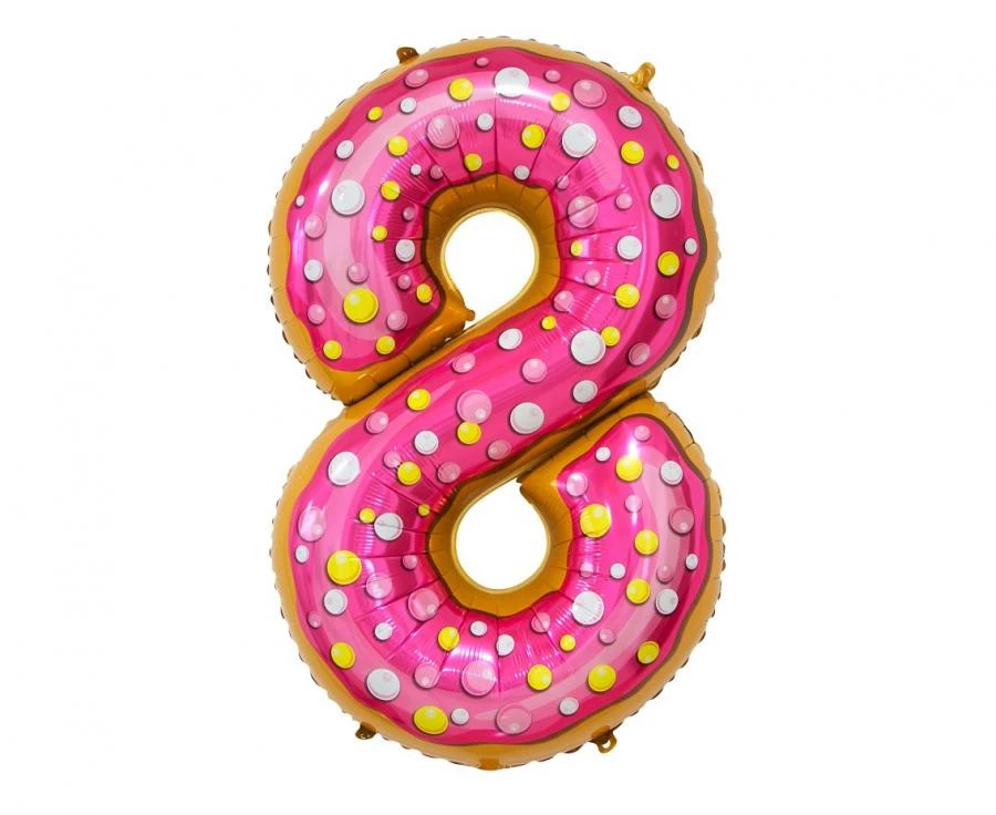 imagine-Balon folie gogoasa cifra 8 – 78cm