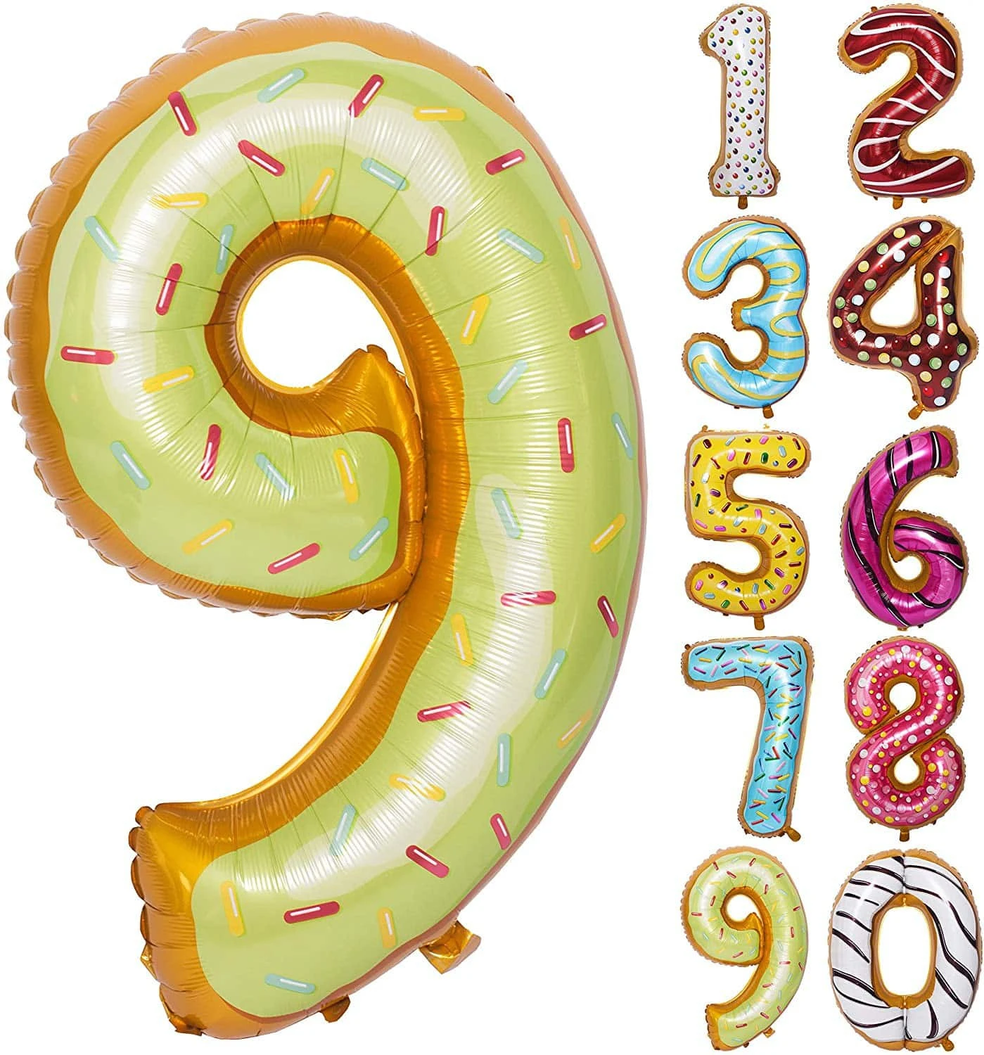 imagine-Balon folie gogoasa cifra 9 – 78cm