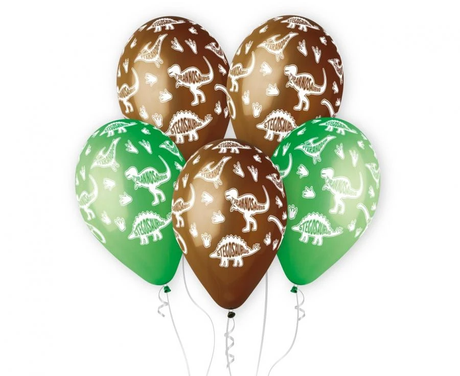 imagine-Baloane din latex de 33 cm cu dinozauri