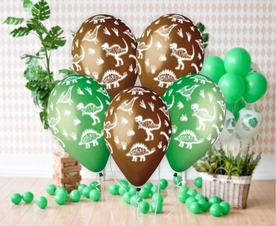 imagine-Baloane din latex de 33 cm cu dinozauri