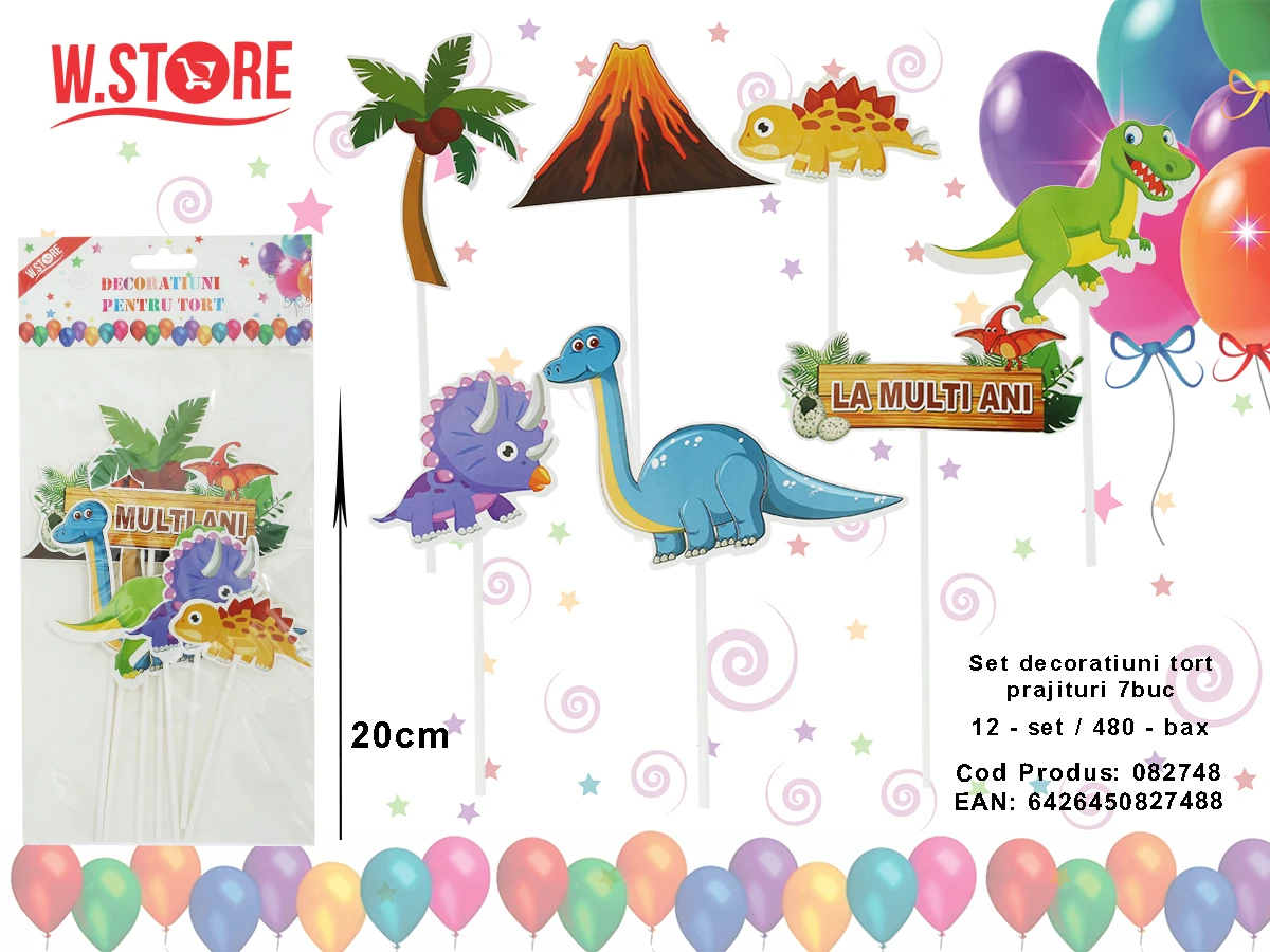 Imaginea produsului Decoratiuni pentru tort cu dinozauri