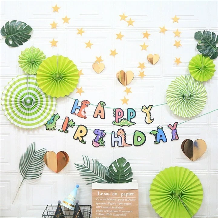 Banner cu dinozauri Happy Birthday