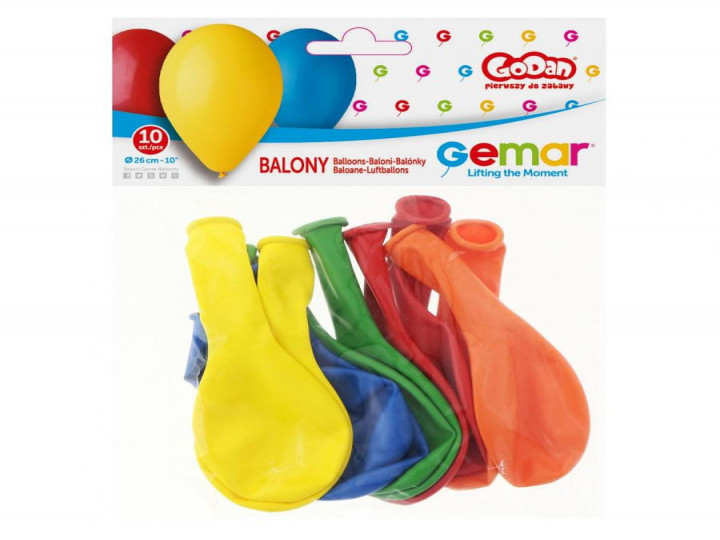 Imaginea produsului Set 10 baloane latex Gemar multicolore