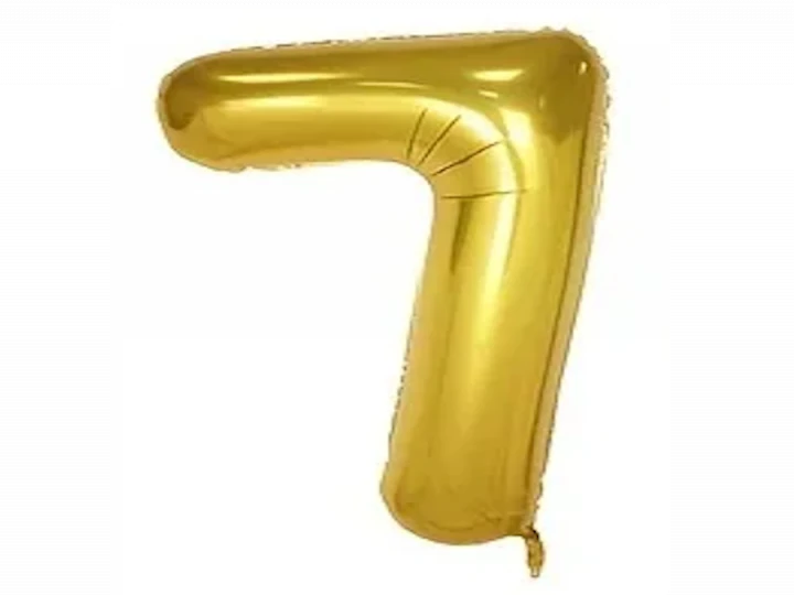 Imaginea produsului Balon auriu folie cifra 7 - 100cm