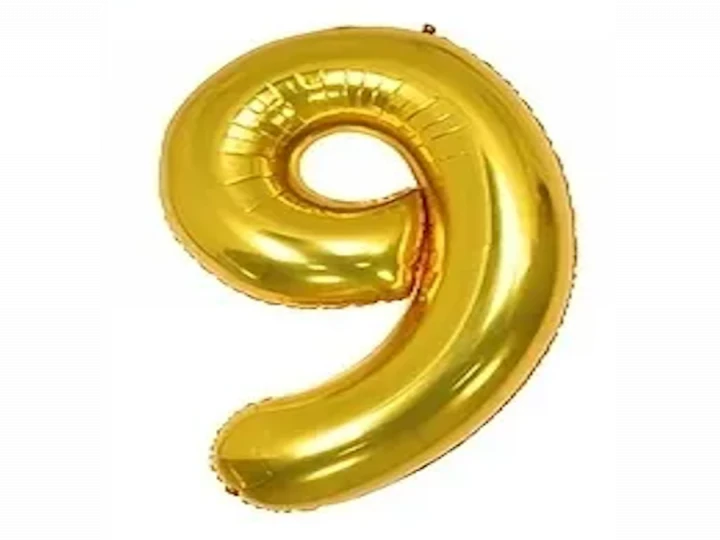 Imaginea produsului Balon auriu folie cifra 9 - 100cm