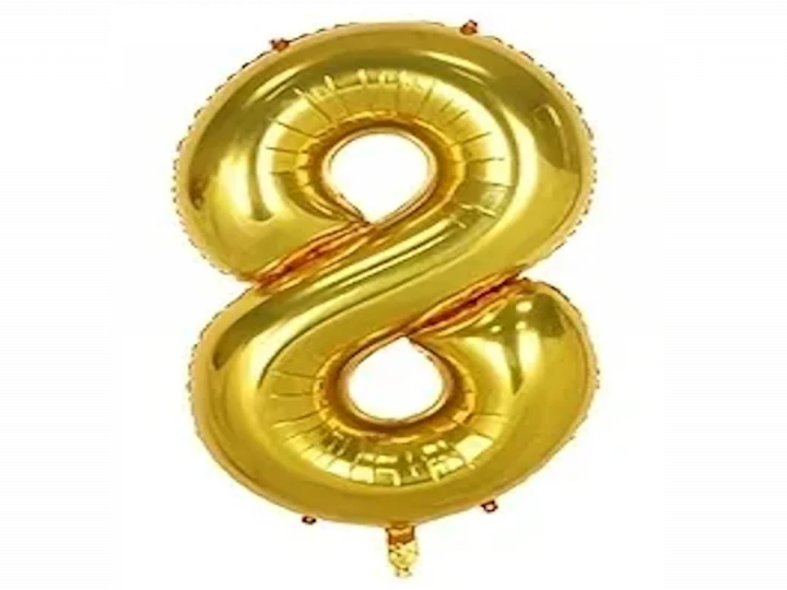Imaginea produsului Balon auriu folie cifra 8 - 35cm