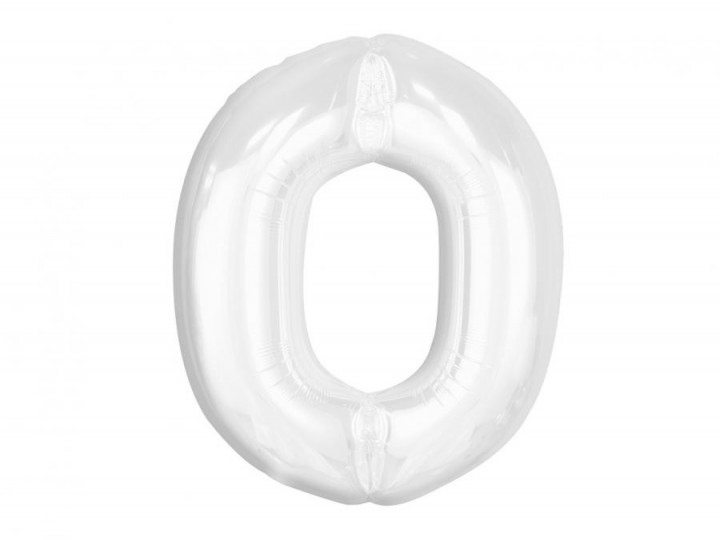 Imaginea produsului Balon folie alb perlat cifra O - 92cm
