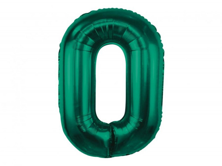 Imaginea produsului Balon folie verde smarald cifra 0 – 85cm