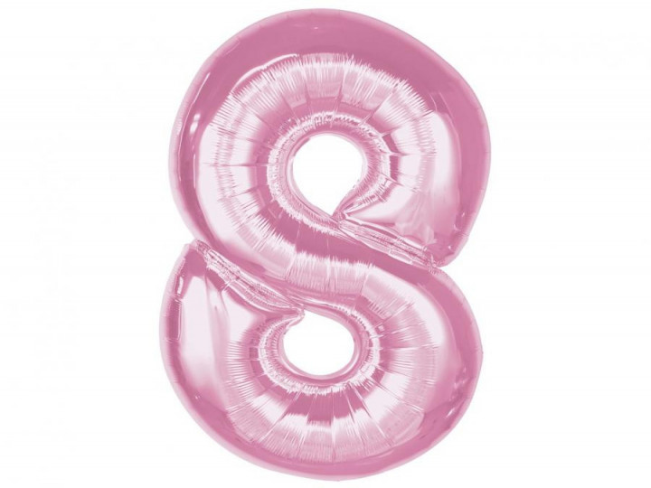 Imaginea produsului Balon folie roz cifra 8 – 92cm