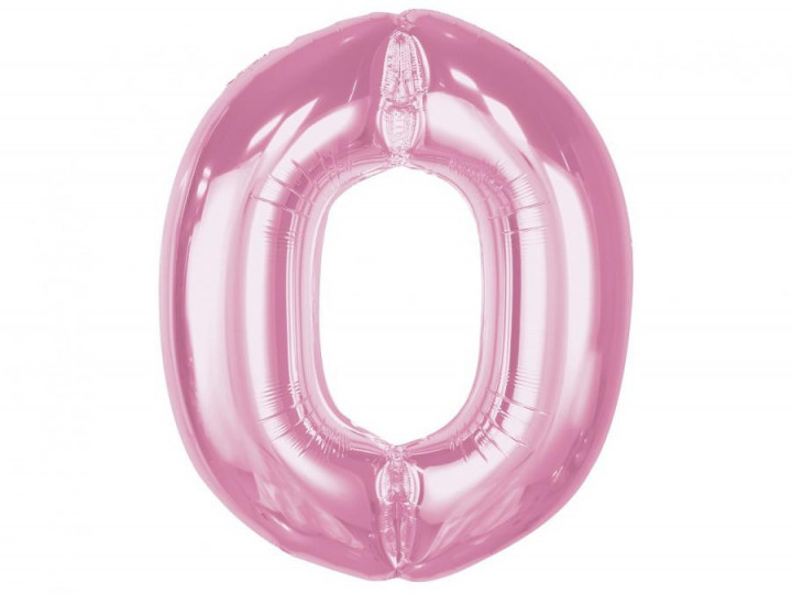 Imaginea produsului Balon folie roz cifra 0 – 92cm