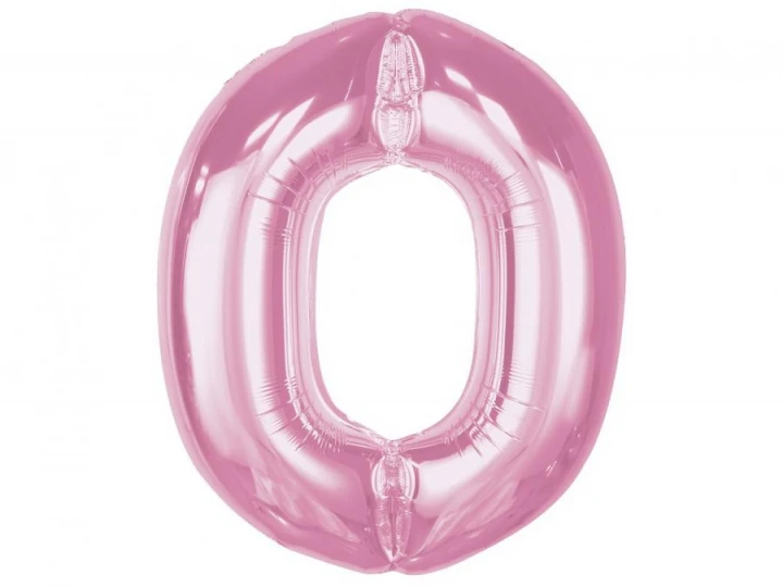Imaginea produsului Balon folie roz cifra 0 – 92cm