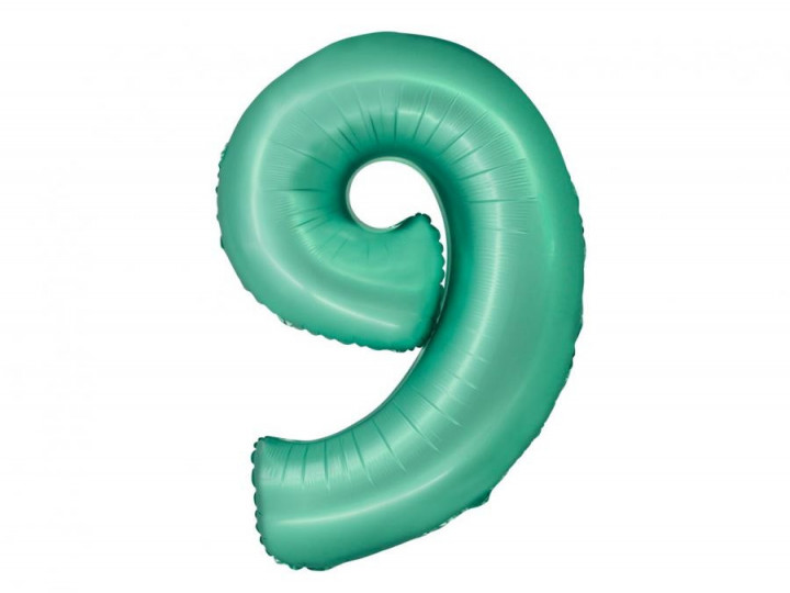 Imaginea produsului Balon folie turcoaz cifra 9 – 76cm