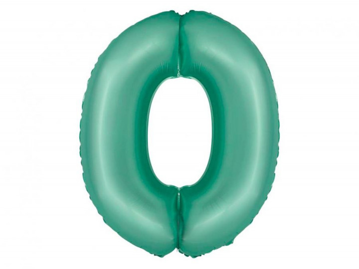 Imaginea produsului Balon folie turcoaz cifra 0 – 76cm
