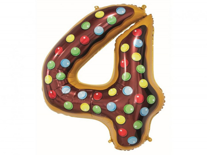 Imaginea produsului Balon folie gogoasa cifra 4 – 78cm