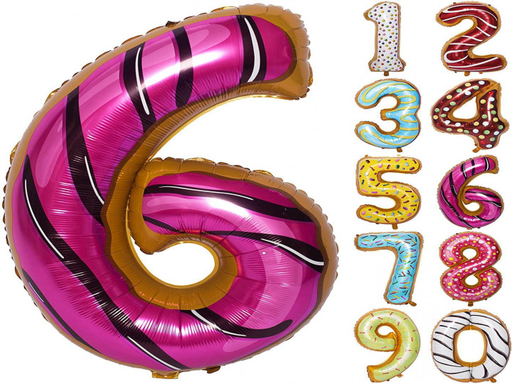 Imaginea produsului Balon folie gogoasa cifra 6 – 78cm
