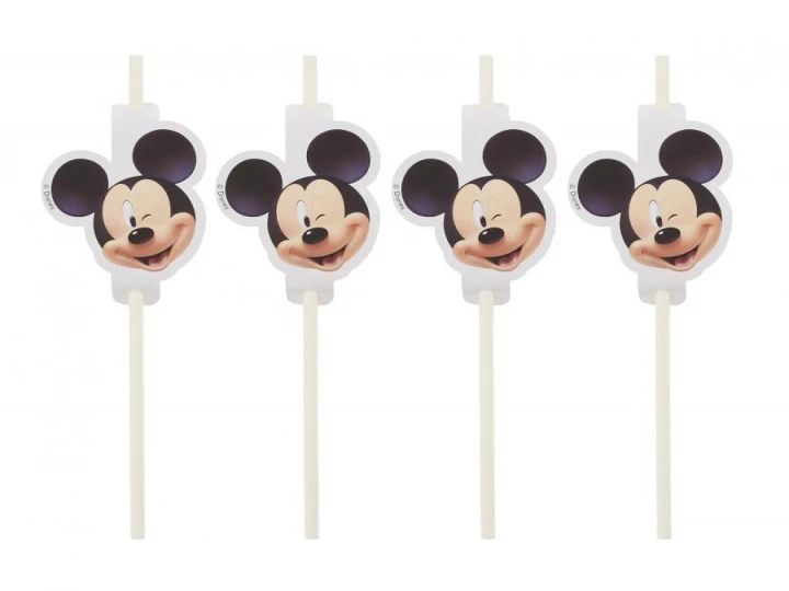 Imaginea produsului Set de 4 paie cu medalion Mickey