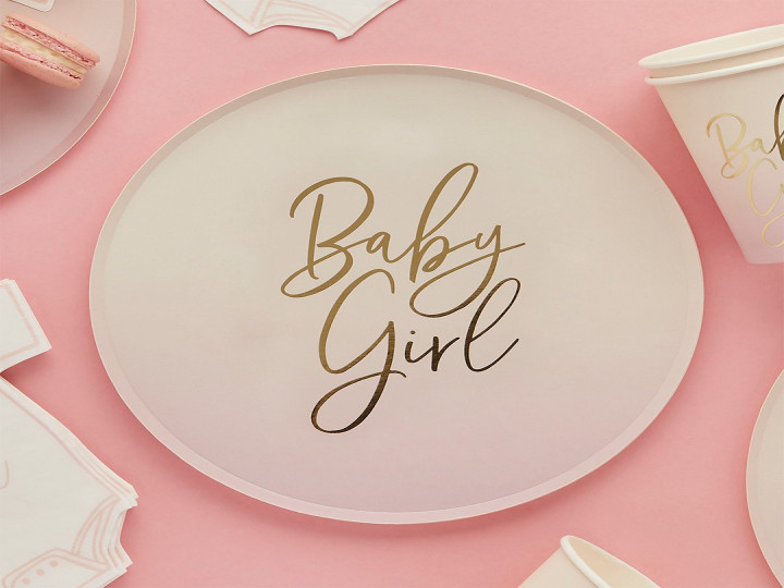Imaginea produsului Farfurii din carton calitativ Baby Girl