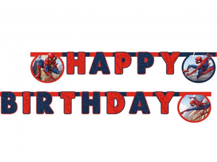 Imaginea produsului Banner Spiderman Crime Fighter - Happy Birthday