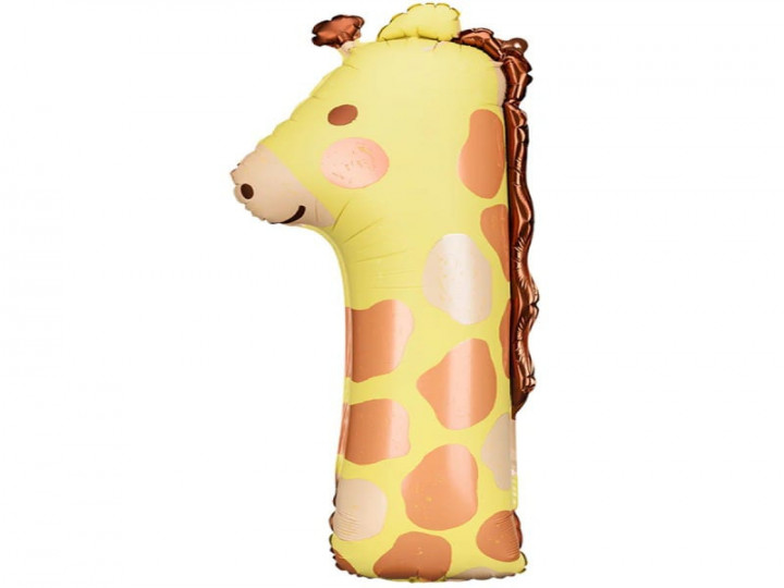 Imaginea produsului Balon folie cifra 1 Girafa