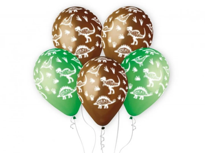 Imaginea produsului Baloane din latex de 33 cm cu dinozauri