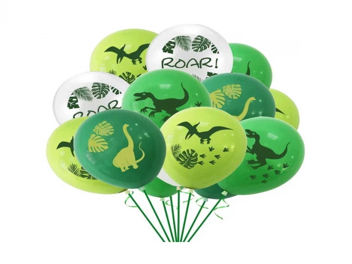 Imaginea produsului Set de 14 baloane din latex cu dinozauri